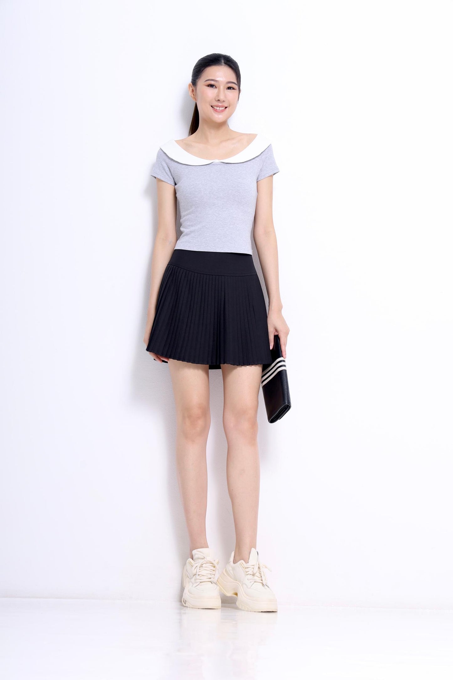 Felise Contrast Collar Knit Top