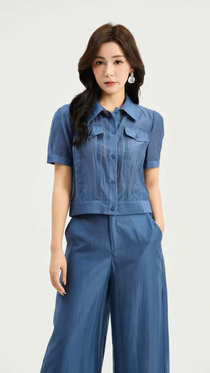 Ziri Tencel Top & Pants Set