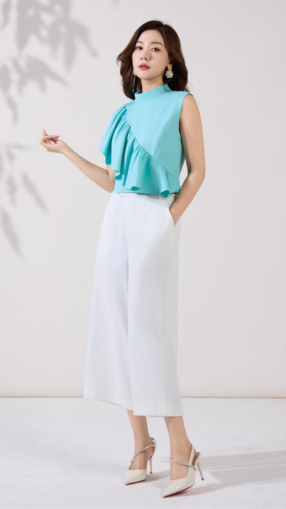 Ziri Asymmetrical Ruffle Top