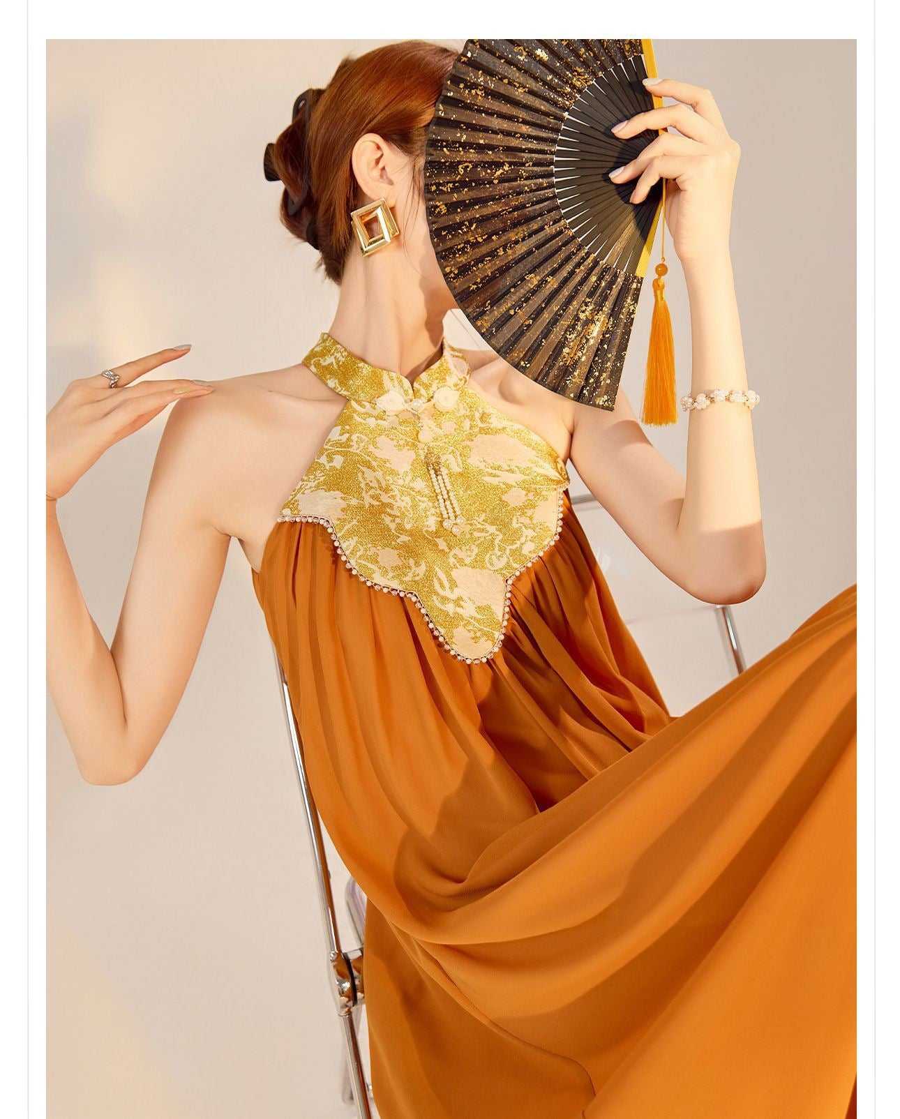 Ruyi Orient Halter Dress