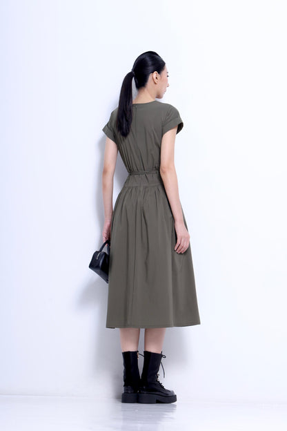 Sarah Waist Tie Midi Dress