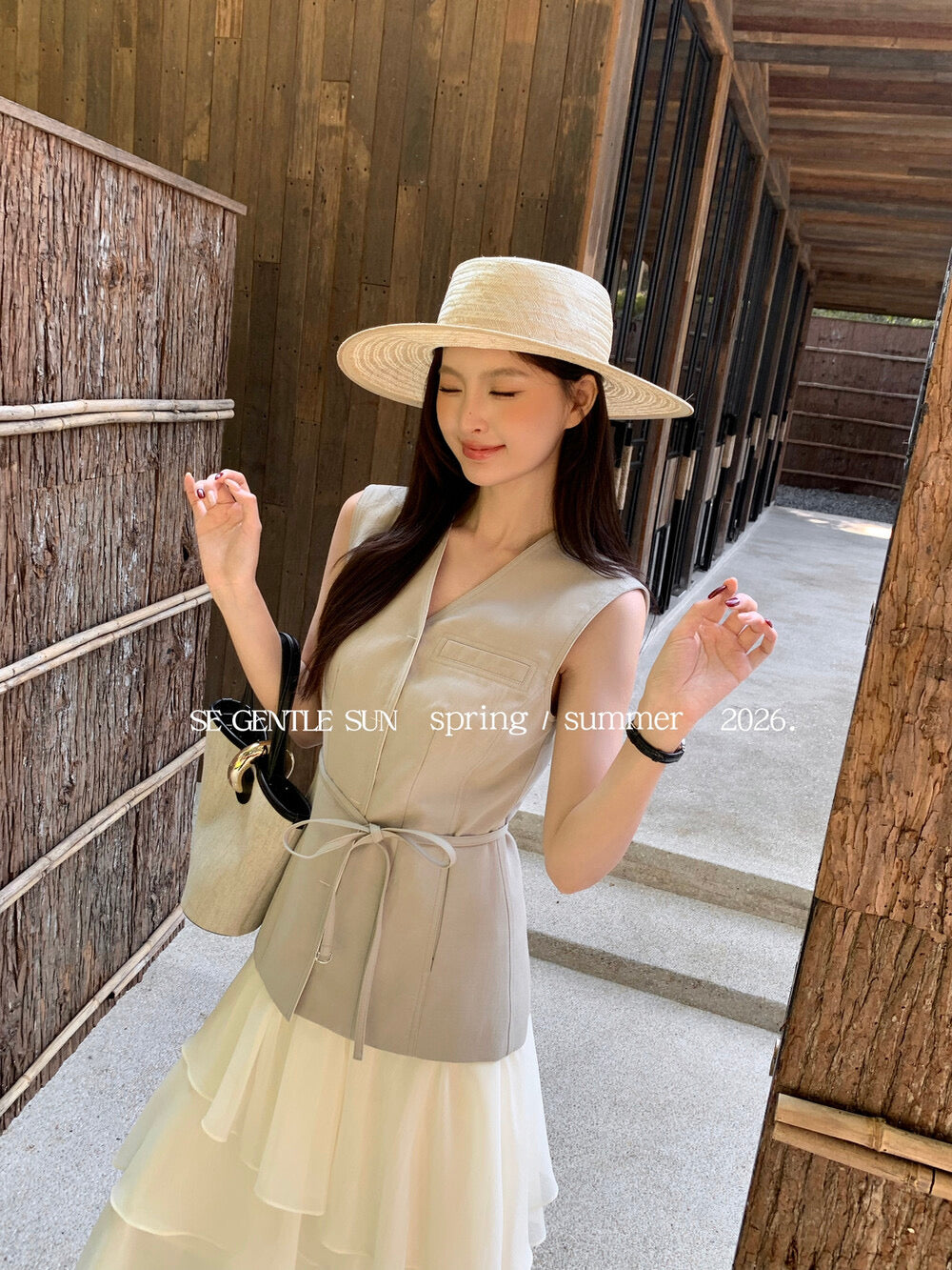 Gina Linen Tailored Vest