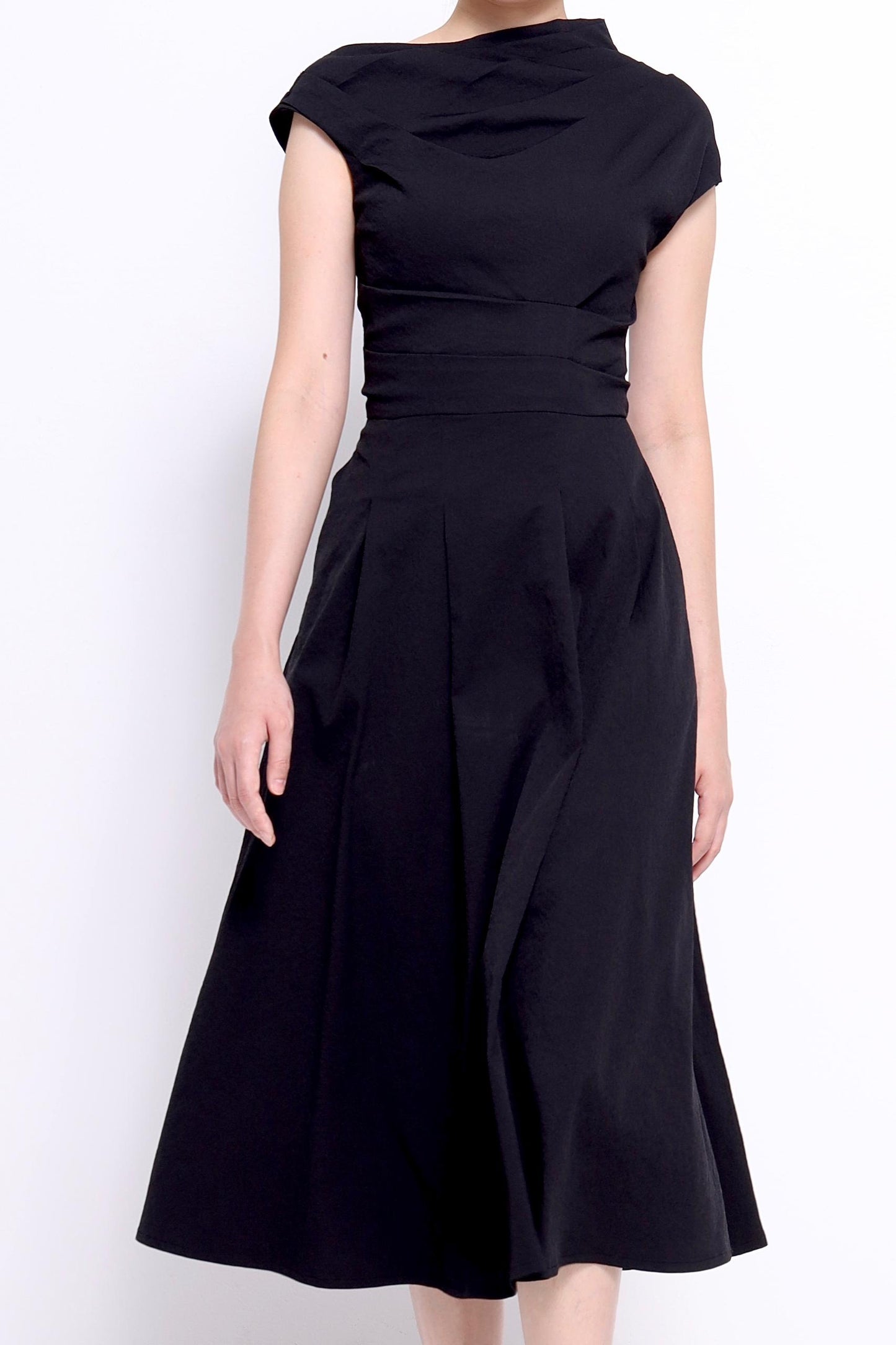 Sia Asymmetrical Drape Dress