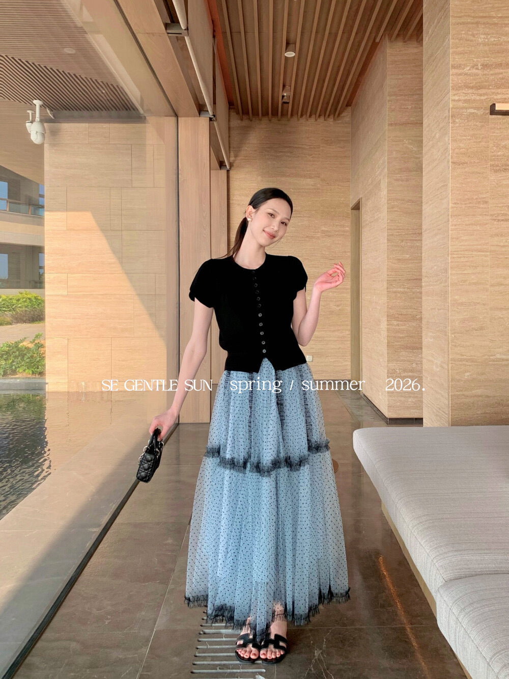 Faye Polka Dot Tulle Skirt