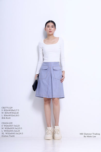 Tassy High Waisted Midi Skirt