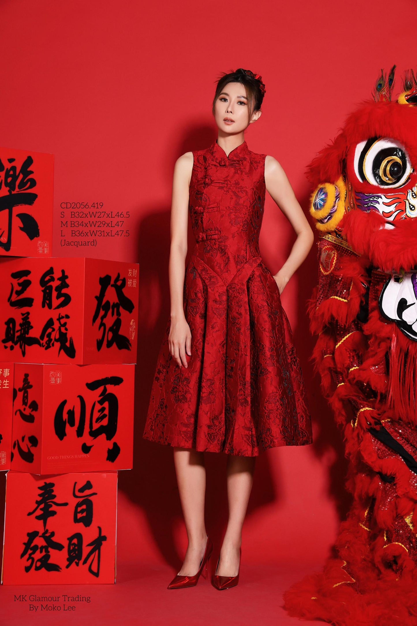 Wen Orient Jacquard Qipao Dress