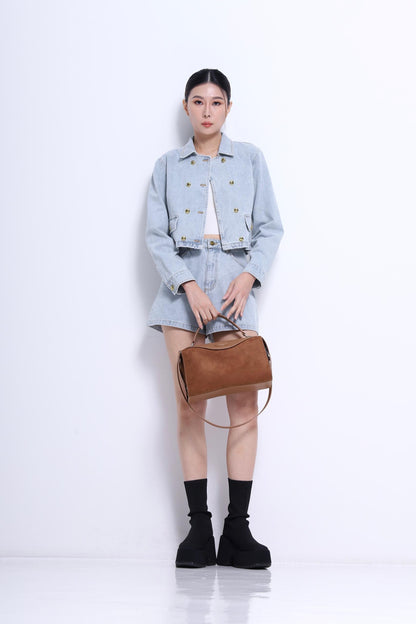 Natalie Washed Denim Shorts