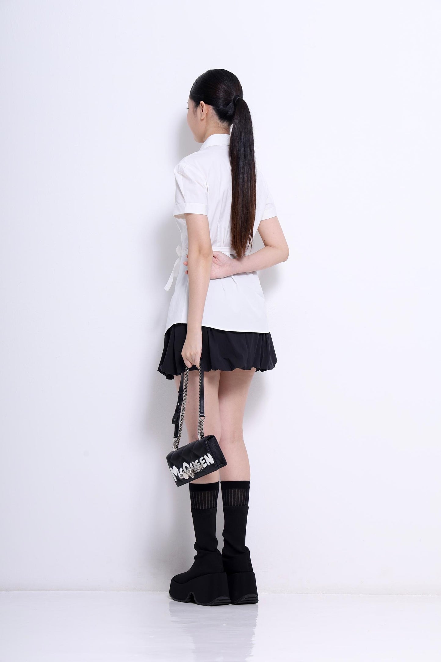 Sera Bubble Hem Mini Skirt