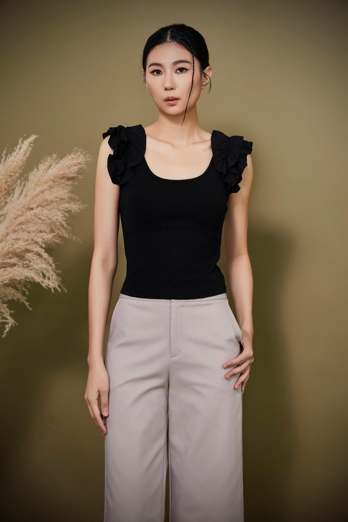 Layla Ruffle Sleeve Knit Top
