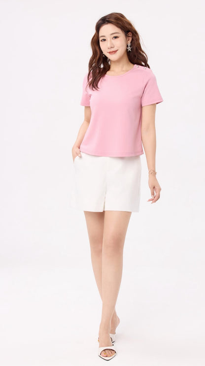 Ziri Button Embellished Tee