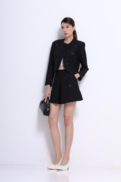 Chelsea Embroidered Cropped Jacket