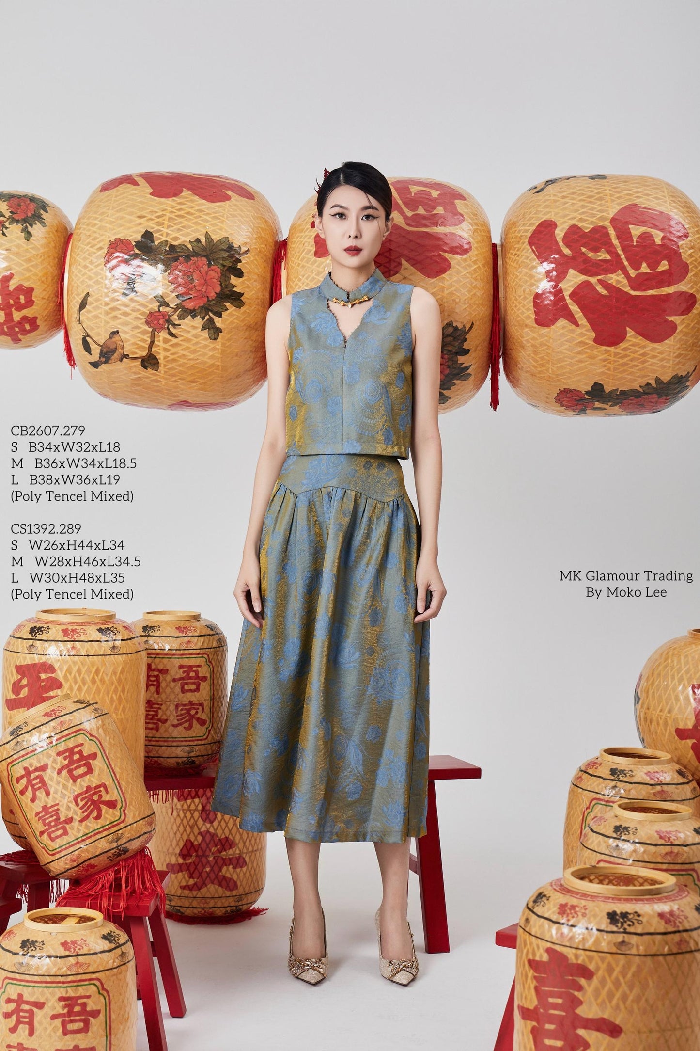 Huan Orient A-line Skirt