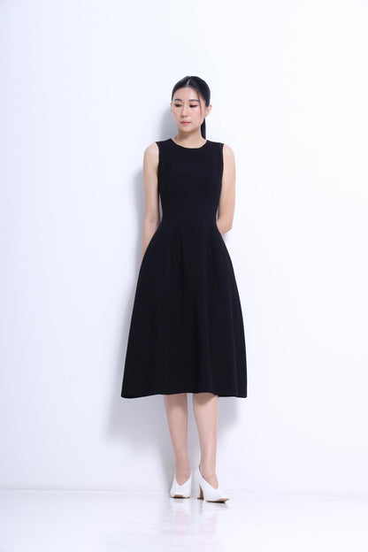 Elena Tailored A-line Midi Dress