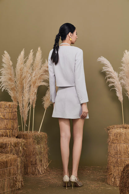 Shan  Embellished Flower Cropped Jacket