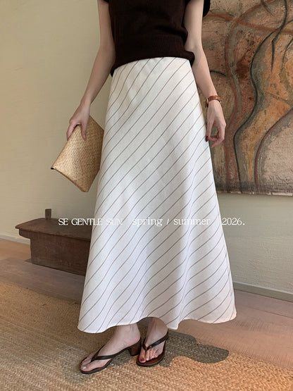 Quinn Diagonal Stripe Skirt