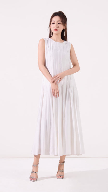 Ziri Tencel Pleated Dress
