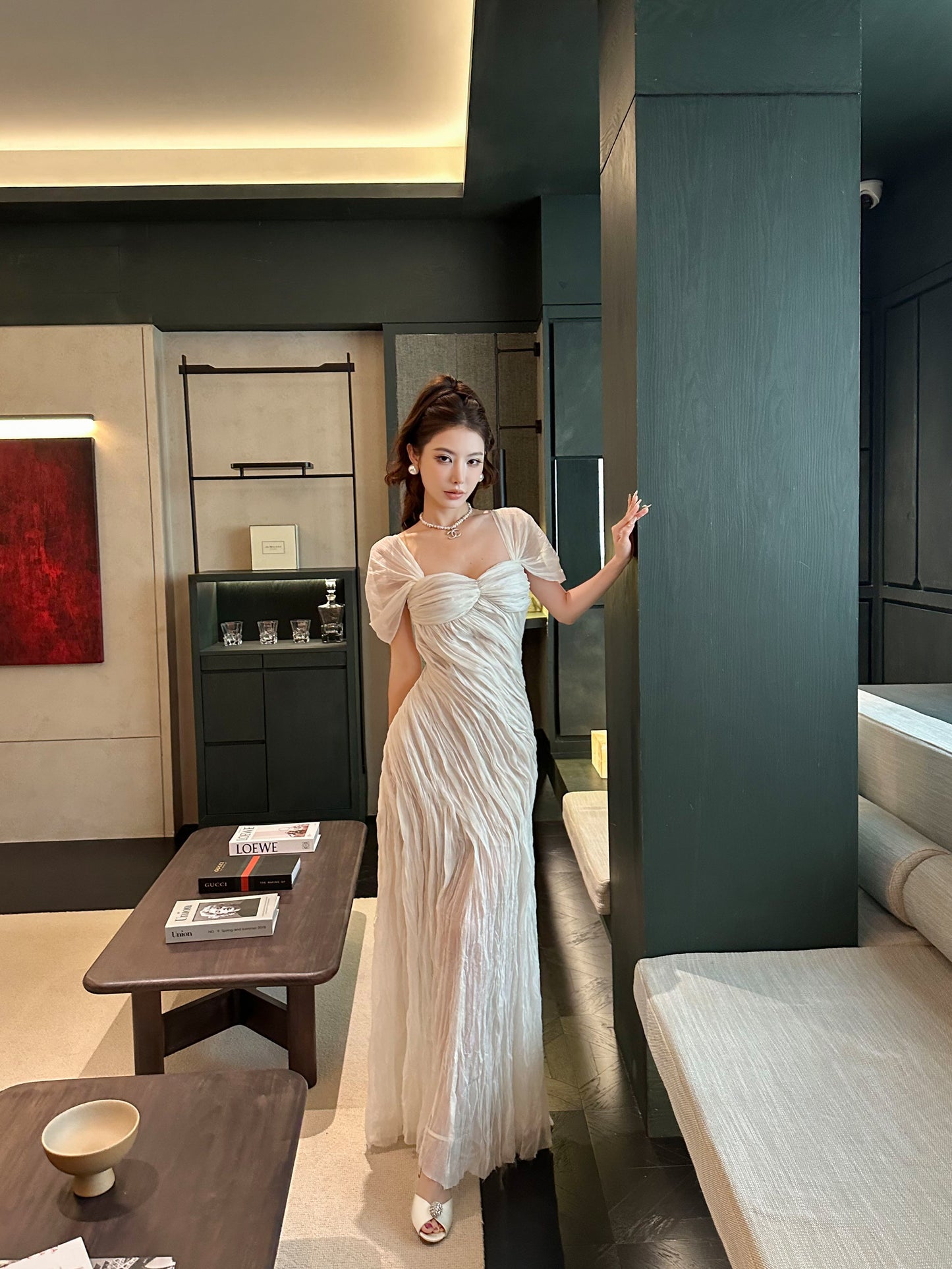 Venus Layered Evening Flare Dress