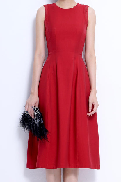 Elena Tailored A-line Midi Dress