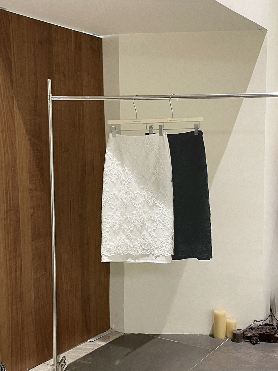 Laurel Broderie Overlay Midaxi Skirt
