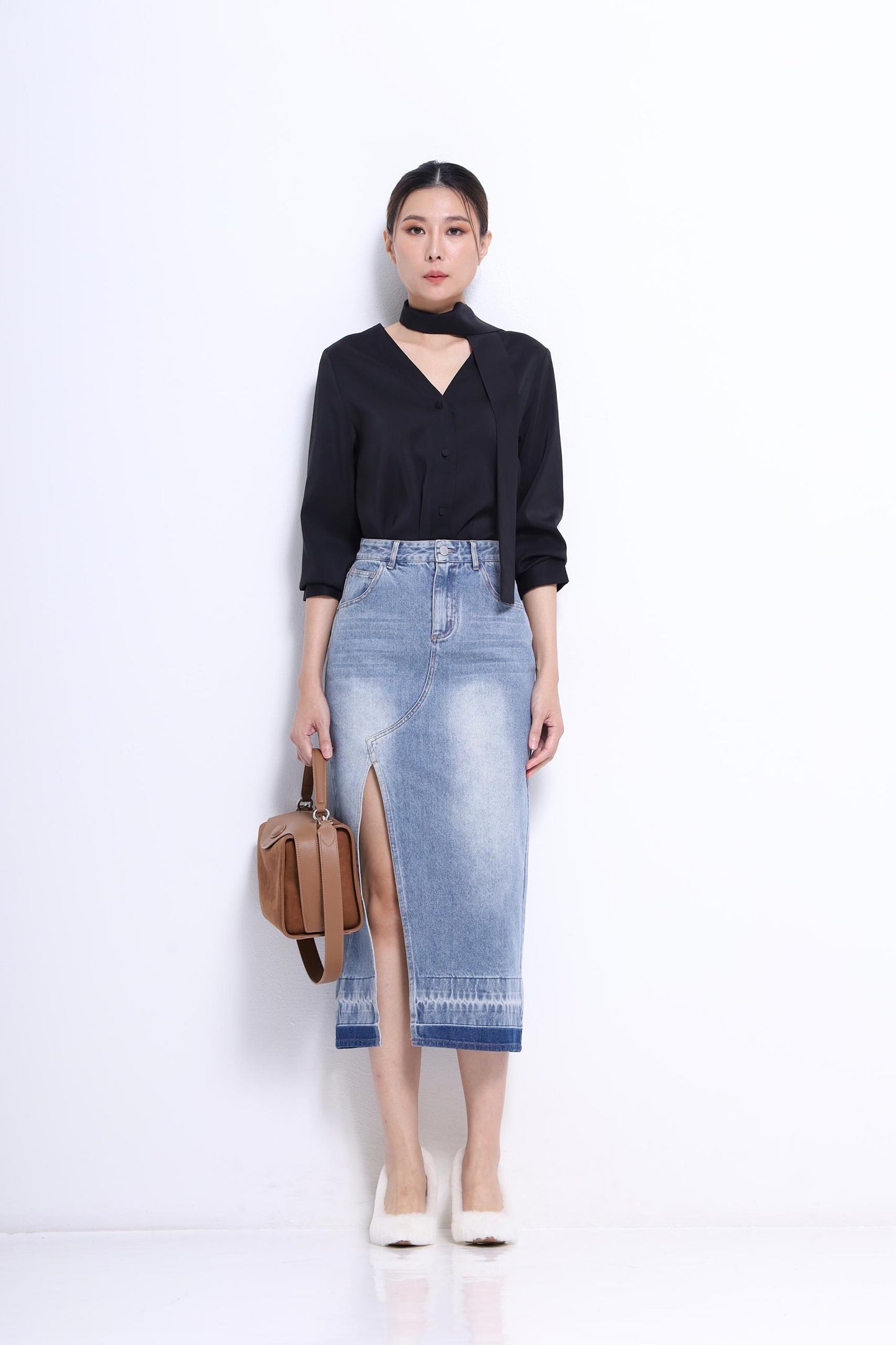Marie V-Neck Chiffon Blouse