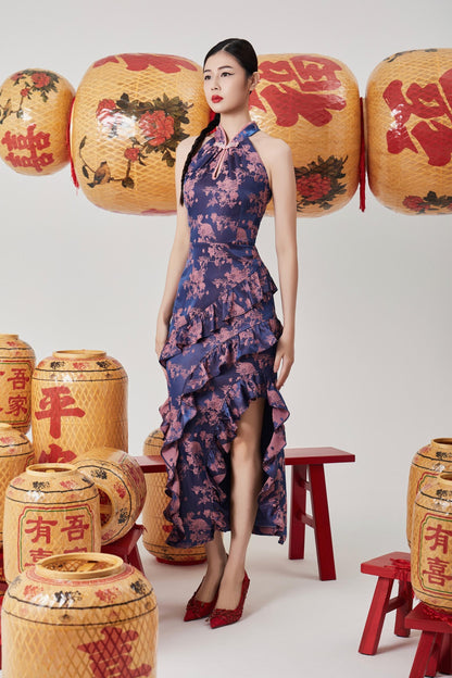 Yu Orient Ruffle Qipao Dress