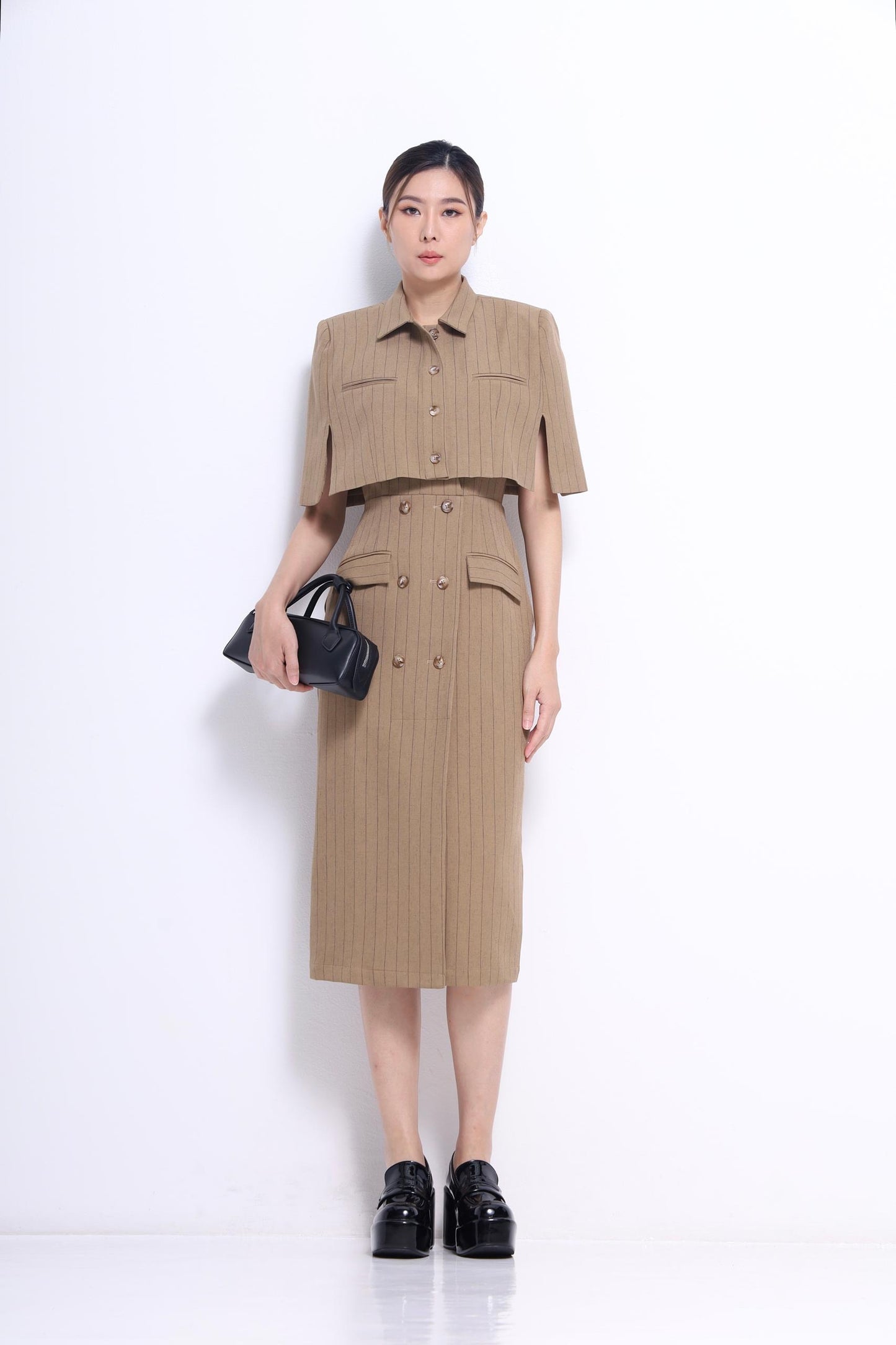 Miranda Cropped Cape Jacket
