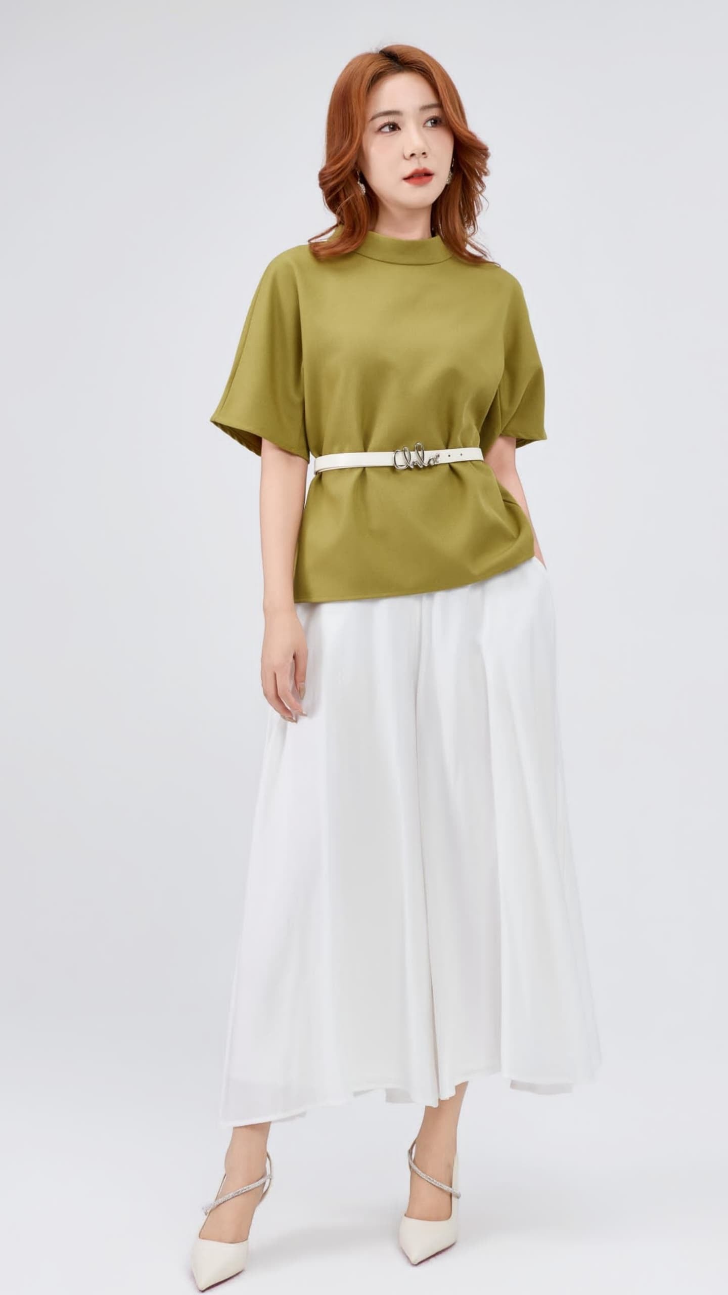 Ziri Loose Mock Neck Top