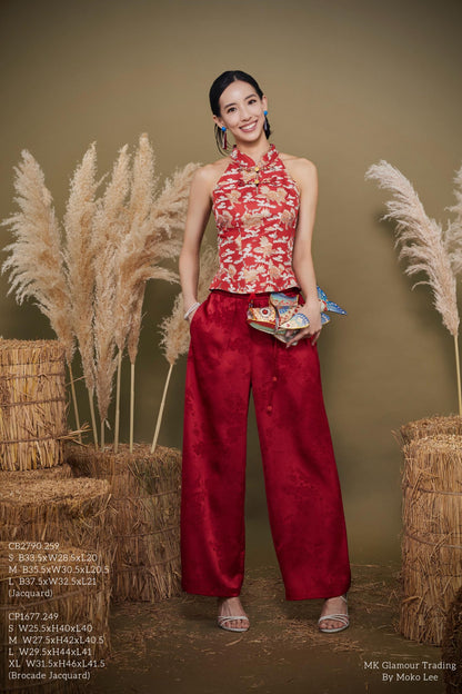 Lian Orient Peplum Cutin Top