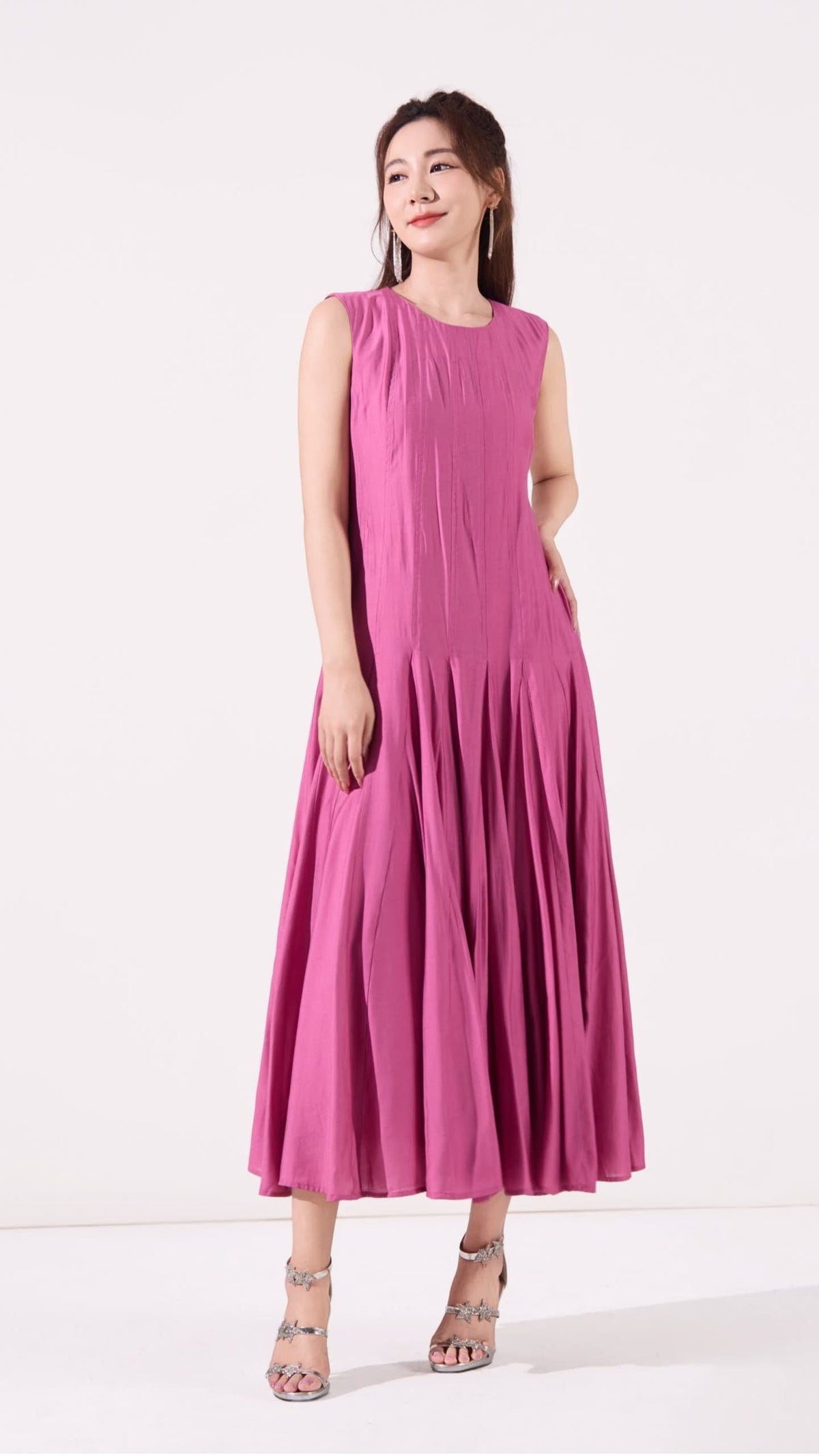 Ziri Tencel Pleated Dress