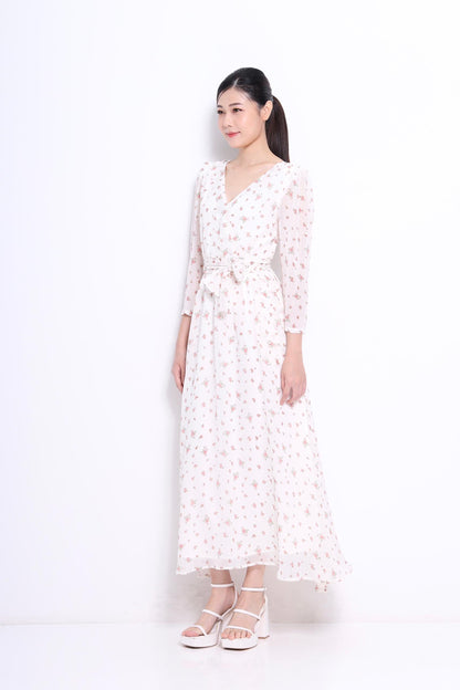 Lilian Chiffon Floral Dress