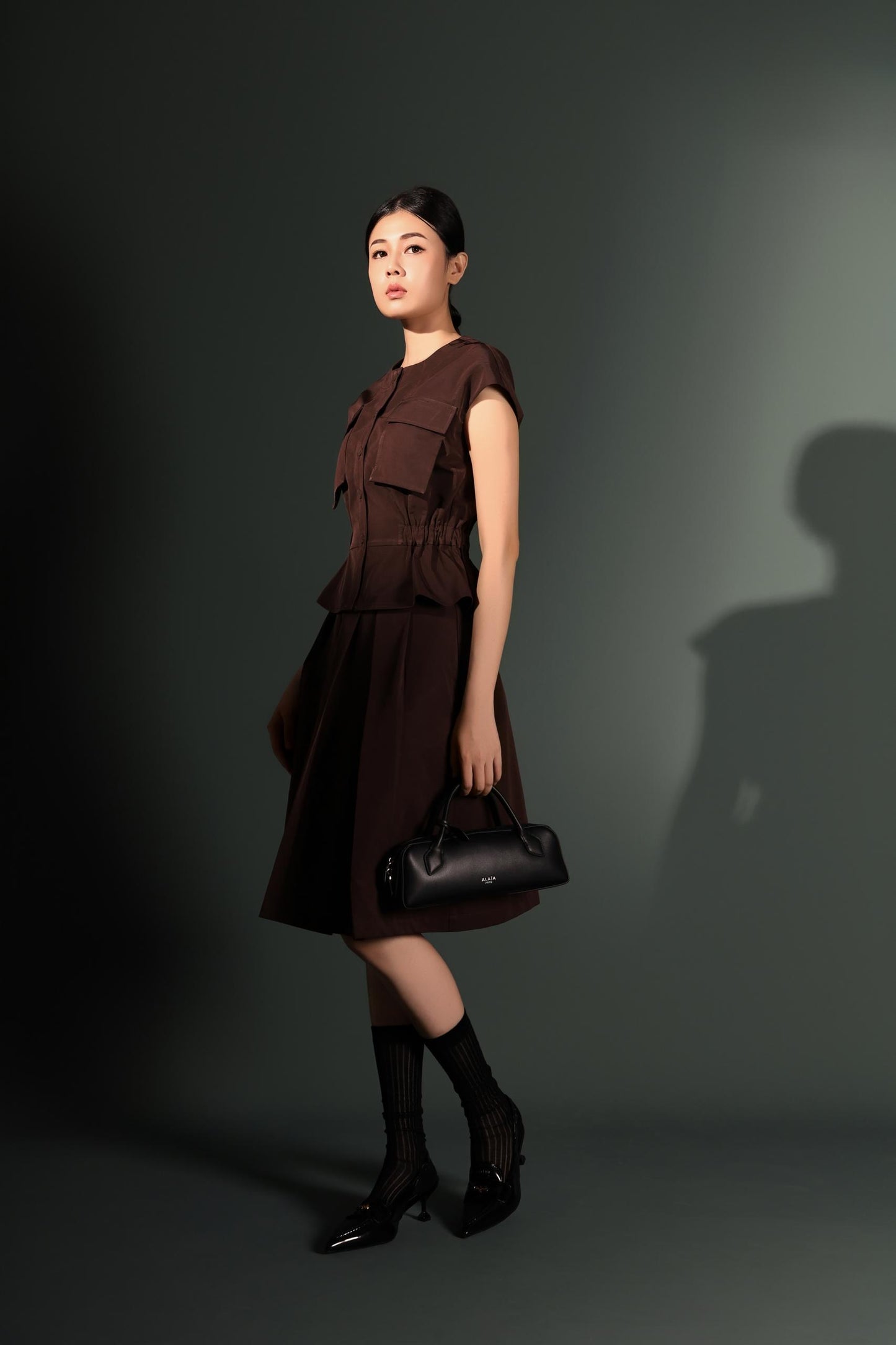 Jinna Pleated Aline Skirt
