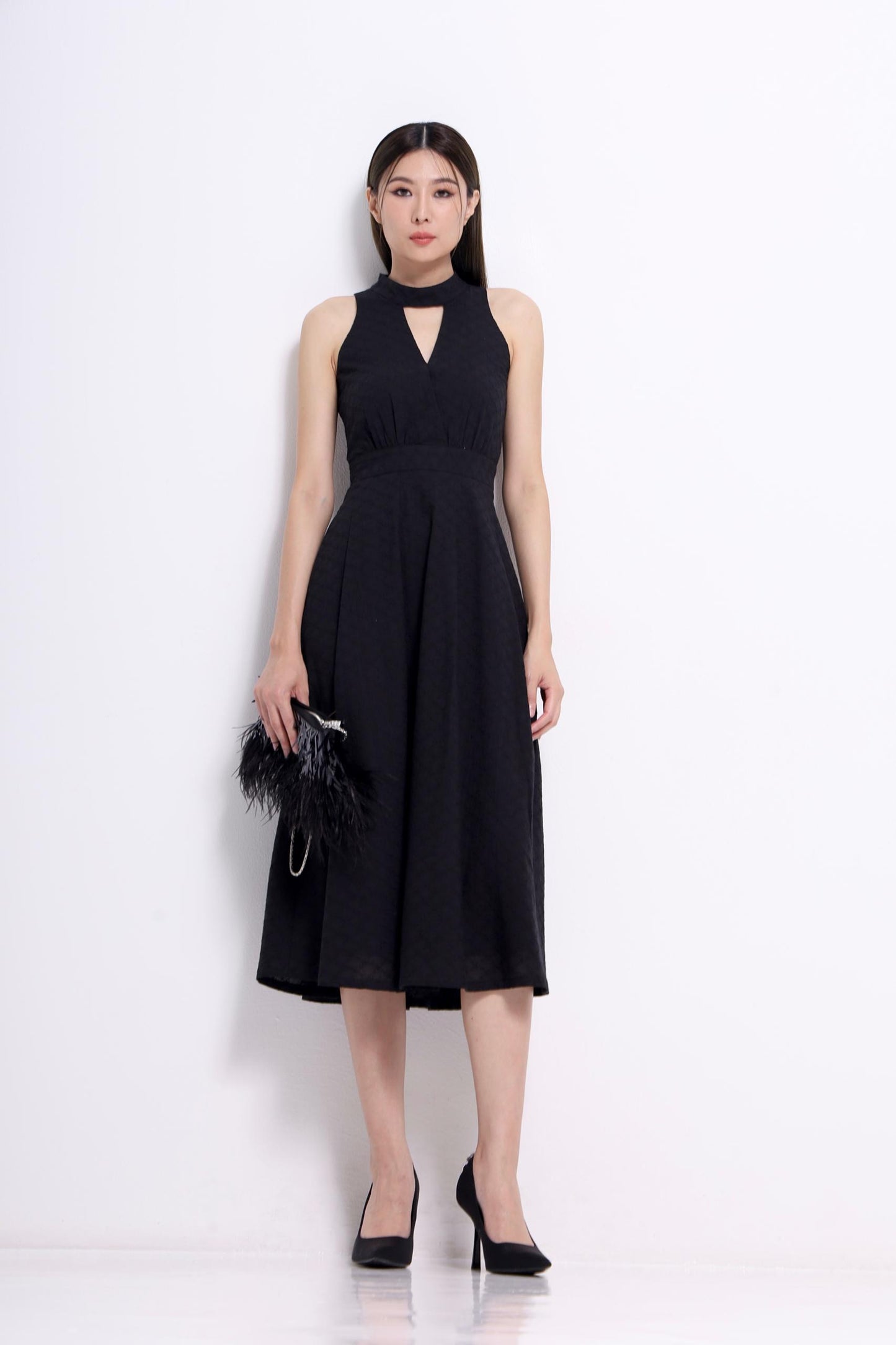 Aiko Cutout Embroidered Dress
