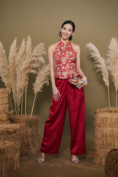 Lian Orient Peplum Cutin Top