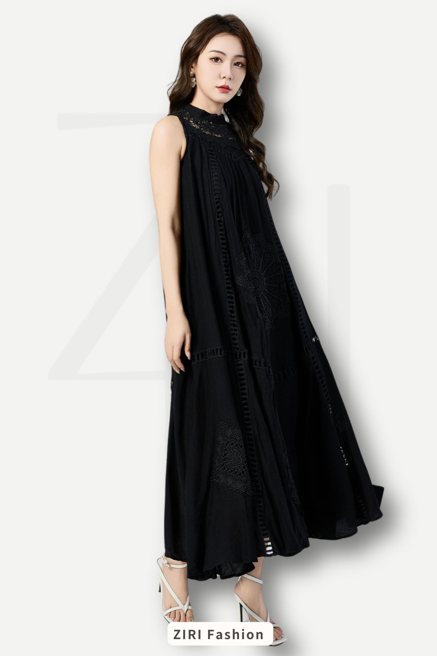 Ziri Broderie Tencel Dress