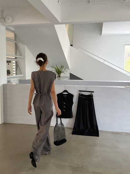 Su Abstract Button Vest