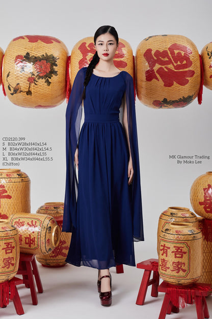 Venus Open Sleeve Chiffon Dress