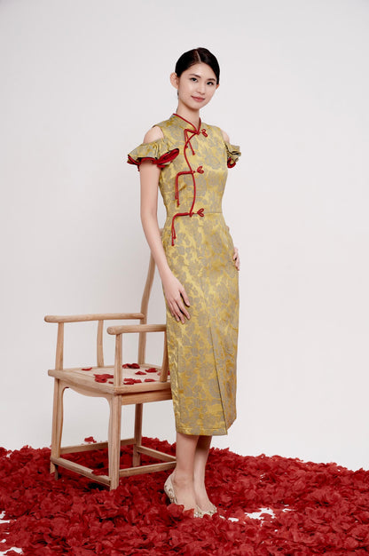 Ru Bi Orient Ruffle Dress