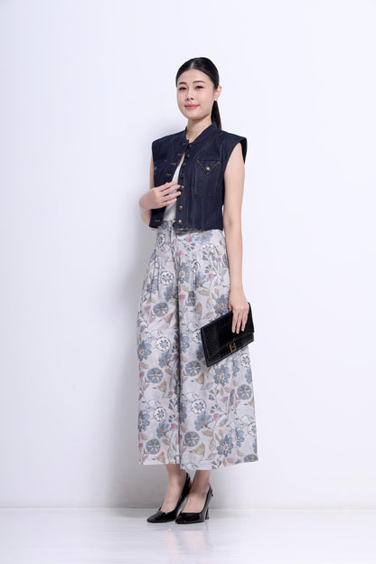 Kaia Cropped Denim Vest