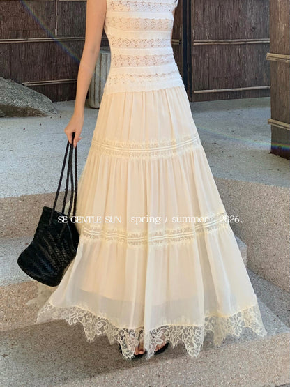 Luna Lace Layered A-line Skirt