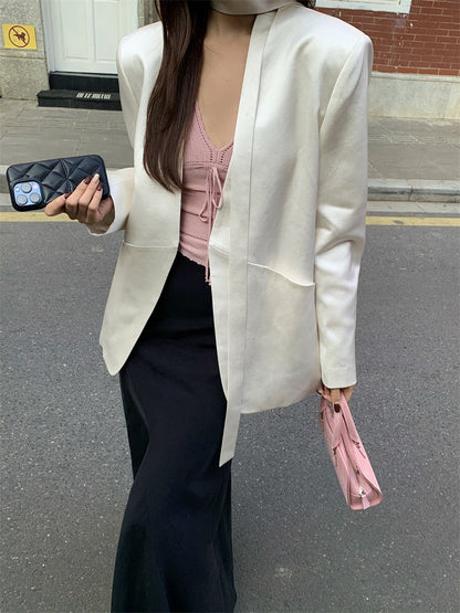 Zena Oversized Linen Blazer