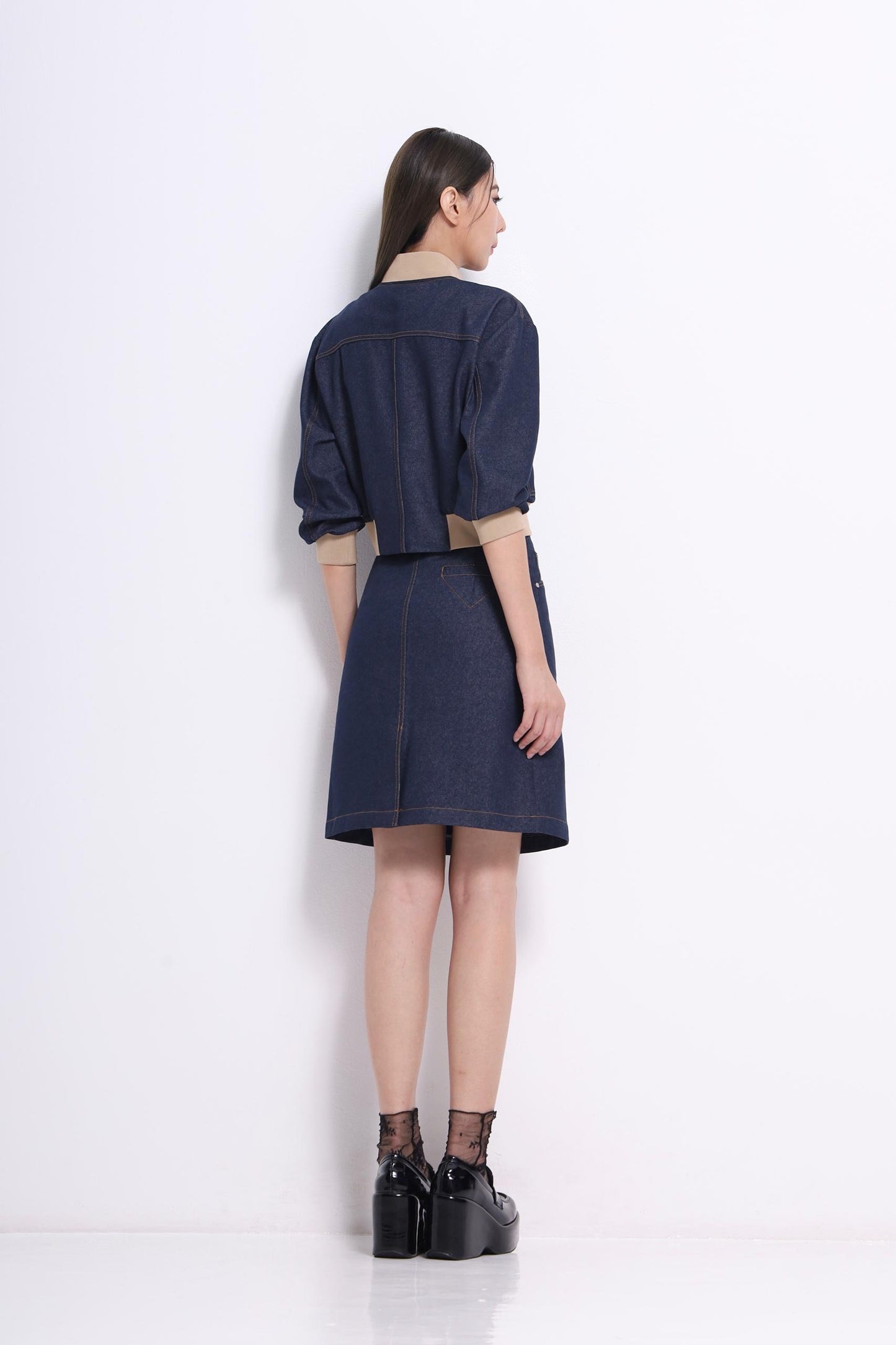 Zenda Denim Midi Skirt