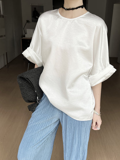 Hoo Oversized Satin Top
