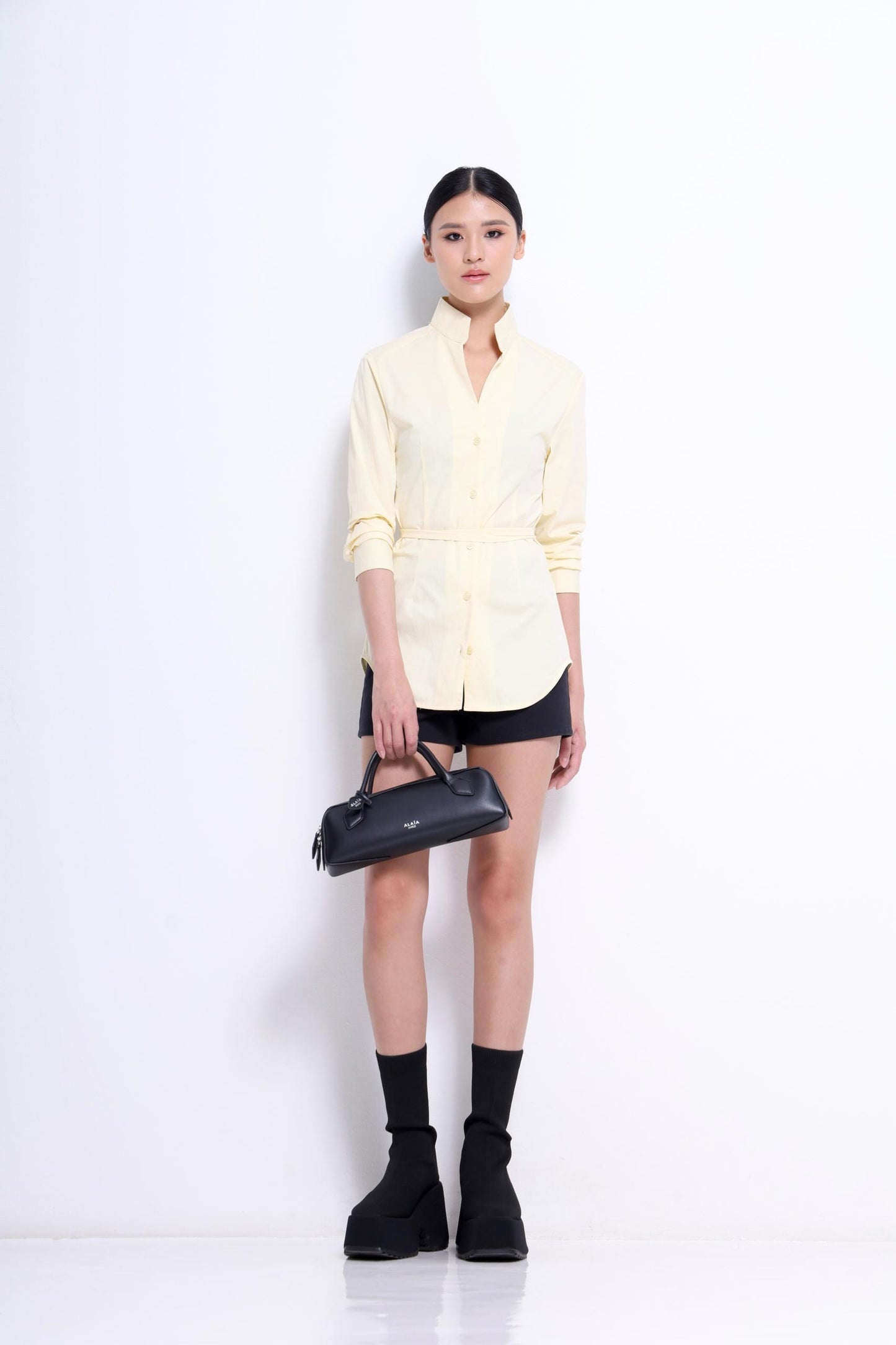 Glinda Mandarin Open Collar Shirt