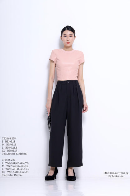 Olivia Faux Leather Top