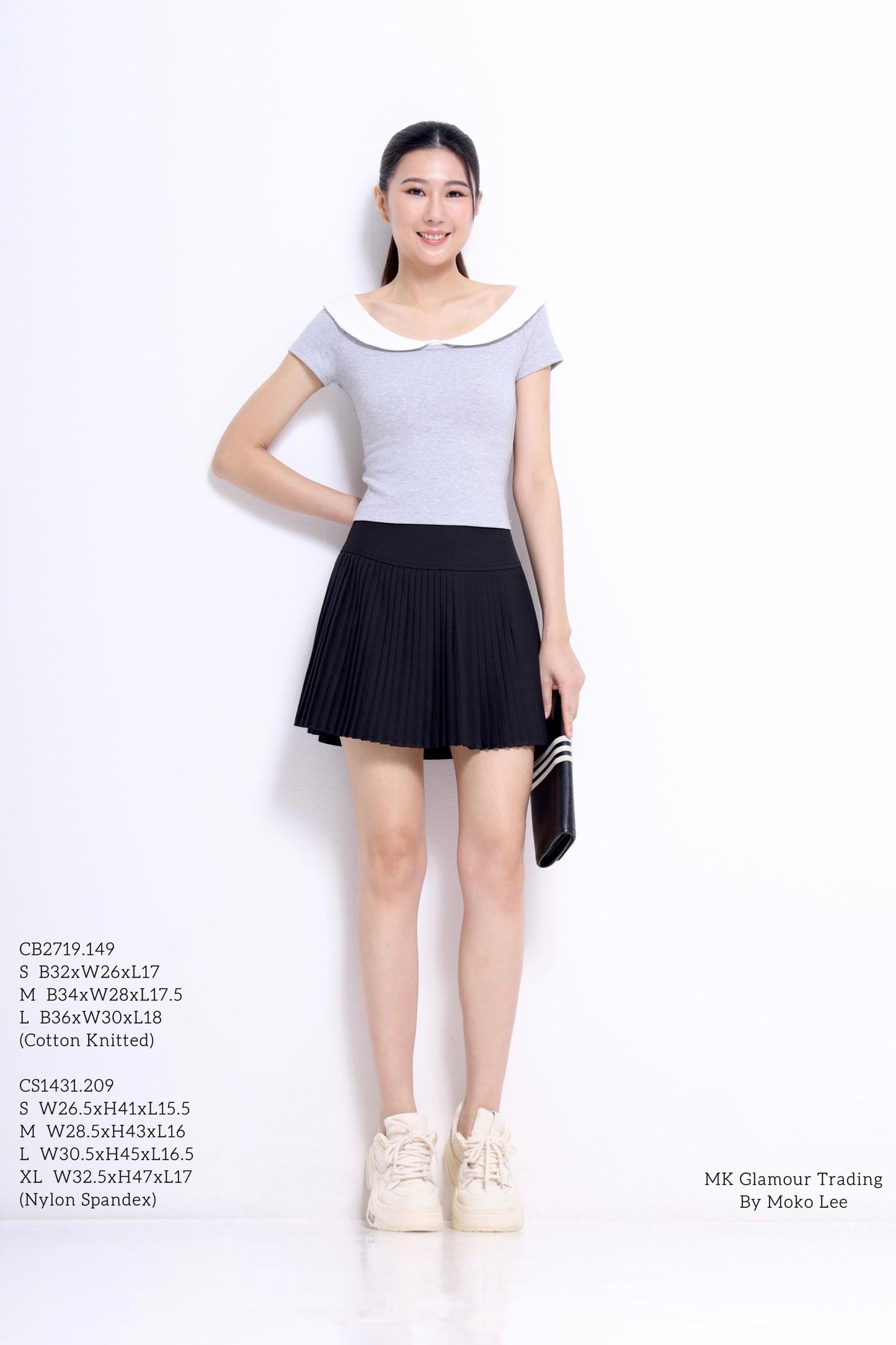 Felise Contrast Collar Knit Top