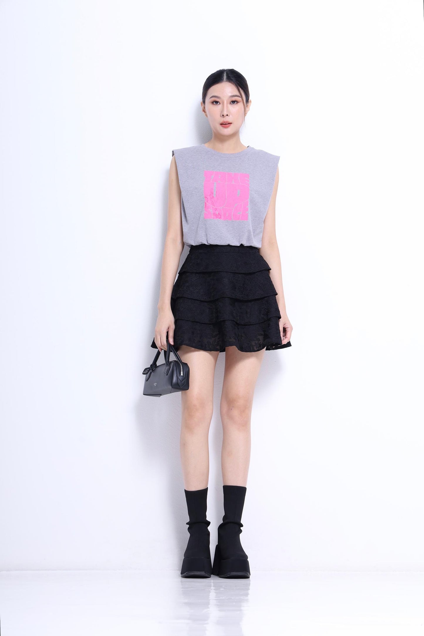 Lia Layered Lace Broderie Skirt