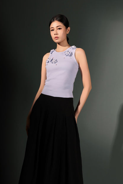 Fiona Embossed A-line Skirt