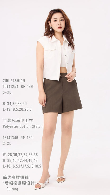 Ziri High Waist Tailored Shorts
