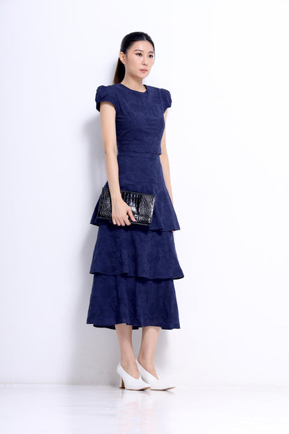 Hana Embroidered Flower Layered Skirt