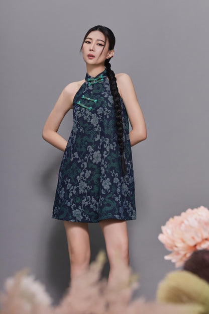 Aki Denim Qipao Dress